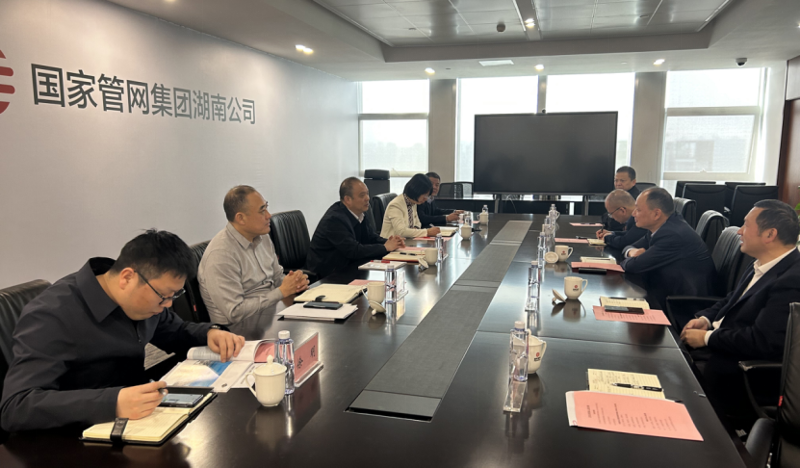 周鴻與國家管網(wǎng)湖南公司代表、黨委書記王現(xiàn)中舉行會(huì)談